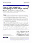 Research paper thumbnail of Protective effects of Olyset® Net on Plasmodium falciparum infection after three years of distribution in western Kenya