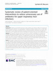 Research paper thumbnail of Systematic review of patient-oriented interventions to reduce unnecessary use of antibiotics for upper respiratory tract infections