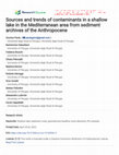 Research paper thumbnail of Sources and trends of contaminants in a shallow lake in the Mediterranean area from sediment archives of the Anthropocene