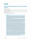 Research paper thumbnail of Common childhood symptoms and rural home-treatment practices