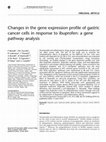 Research paper thumbnail of Changes in the gene expression profile of gastric cancer cells in response to ibuprofen: a gene pathway analysis