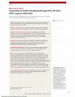 Research paper thumbnail of Association of Stroke Among Adults Aged 18 to 49 Years With Long-term Mortality