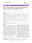 Research paper thumbnail of The CCR5Δ32 allele is not a major predisposing factor for severe H1N1pdm09 infection