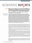 Research paper thumbnail of Maraviroc Reduces Arterial Stiffness in PI-Treated HIV-infected Patients