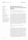 Research paper thumbnail of Perinatal tuberculosis—An approach to an under-recognized diagnosis