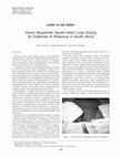 Research paper thumbnail of Donor Breastmilk Saved Infant Lives During an Outbreak of Rotavirus in South Africa