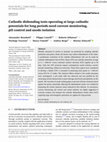 Research paper thumbnail of Cathodic disbonding tests operating at large cathodic potentials for long periods need current monitoring, pH control and anode isolation