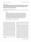 Research paper thumbnail of Microsatellite DNA markers for population-genetic studies of Atlantic bluefin tuna (Thunnus thynnus thynnus) and other species of genus Thunnus