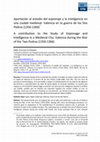 Research paper thumbnail of Aportación al estudio del espionaje y la inteligencia en una ciudad medieval: Valencia en la guerra de los Dos Pedros (1356-1366)