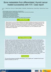 Research paper thumbnail of Bone metastatsis from differentiated thyroid cancer treated successfully with I131: case report