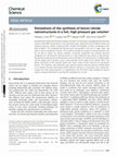 Research paper thumbnail of Simulations of the synthesis of boron-nitride nanostructures in a hot, high pressure gas volume