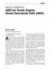 Research paper thumbnail of PROJECT DEMOCRACY ABD’nin Yeraltı Örgütü: Ulusal Demokrasi Vakfı (NED)