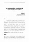 Research paper thumbnail of La diversidad cultural y la pretensión de universalidad del mundo moderno