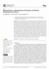 Research paper thumbnail of Wound Pain as a Determinant of Function in Patients Hospitalised for Burns