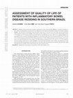 Research paper thumbnail of Assessment of quality of life of patients with inflammatory bowel disease residing in Southern Brazil