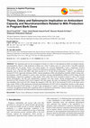 Research paper thumbnail of Thyme, Celery and Salinomycin Implication on Antioxidant Capacity and Neurotransmitters Related to Milk Production in Pregnant Barki Ewes