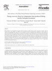 Research paper thumbnail of Energy Recovery from Low Temperature Heat Produced During Aerobic Biological Treatment