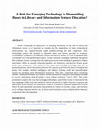 Research paper thumbnail of A Role for Emerging Technology in Dismantling Biases in Library and Information Science Education?