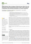 Research paper thumbnail of High-Moisture Meat Analogues Produced from Yellow Pea and Faba Bean Protein Isolates/Concentrate: Effect of Raw Material Composition and Extrusion Parameters on Texture Properties