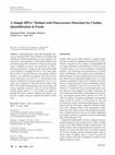 Research paper thumbnail of A Simple HPLC Method with Fluorescence Detection for Choline Quantification in Foods