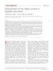 Research paper thumbnail of Enhancement of the folate content in Egyptian pita bread