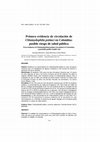 Research paper thumbnail of Primera evidencia de circulación de Chlamydophila psittaci en Colombia: posible riesgo de salud pública