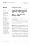 Research paper thumbnail of Severe early-onset manifestations of generalized arterial calcification of infancy (mimicking severe coarctation of the aorta) with ABCC6 gene variant — Case report and literature review