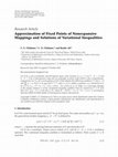 Research paper thumbnail of Approximation of Fixed Points of Nonexpansive Mappings and Solutions of Variational Inequalities