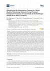 Research paper thumbnail of Quantifying the Information Content of a Water Quality Monitoring Network Using Principal Component Analysis: A Case Study of the Freiberger Mulde River Basin, Germany