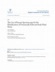 Research paper thumbnail of The Use of Raman Spectroscopy for the Identification of Forensically Relevant Body Fluid Stains