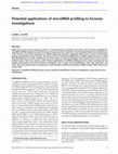 Research paper thumbnail of Potential applications of microRNA profiling to forensic investigations