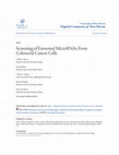 Research paper thumbnail of Screening of exosomal microRNAs from colorectal cancer cells