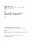 Research paper thumbnail of Ultrasound three-dimensional velocity measurements by feature tracking