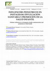 Research paper thumbnail of Influencers pediátricos en Instagram: divulgación sanitaria y promoción de la salud infantil