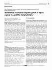 Research paper thumbnail of Anomalous resonance frequency shift in liquid crystal-loaded THz metamaterials