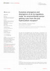 Research paper thumbnail of Evolutive emergence and divergence of an Ig regulatory node: An environmental sensor getting cues from the aryl hydrocarbon receptor?