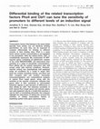 Research paper thumbnail of Differential binding of the related transcription factors Pho4 and Cbf1 can tune the sensitivity of promoters to different levels of an induction signal