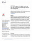 Research paper thumbnail of Sources of implicit and explicit intergroup race bias among African-American children and young adults