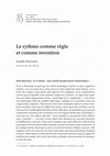 Research paper thumbnail of Le rythme comme règle et comme invention