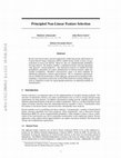 Research paper thumbnail of Principled Non-Linear Feature Selection