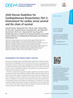 Research paper thumbnail of 2020 Korean Guidelines for Cardiopulmonary Resuscitation. Part 2. Environment for cardiac arrest survival and the chain of survival