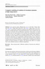 Research paper thumbnail of Computer modeling of synthesis of strontium stannates at high temperatures