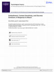 Research paper thumbnail of Embodiment, Context-Sensitivity, and Discrete Emotions: A Response to Moors