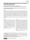 Research paper thumbnail of Políticas Públicas de Saúde para o Enfrentamento do Câncer no Brasil: Análise dos Planos Estaduais de Atenção Oncológica