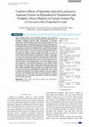 Research paper thumbnail of Curative Effects of Spirulina (Spirulina platensis) Aqueous Extract on Reproductive Parameters and Oxidative Stress Markers in Female Guinea Pig (Cavia porcellus) Exposed to Lead