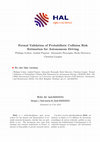 Research paper thumbnail of Formal Validation of Probabilistic Collision Risk Estimation for Autonomous Driving