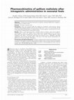 Research paper thumbnail of Pharmacokinetics of gallium maltolate after intragastric administration in neonatal foals