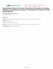 Research paper thumbnail of Examining the Predictive Precision of Open-Source Simulators for Boosting Reliability and Widespread Acceptance: Thermodynamic Insights into Ethane Dehydrogenation