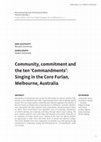 Research paper thumbnail of Community, commitment, and the ten 'commandments' : singing in the coro furlan