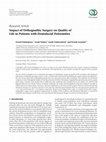 Research paper thumbnail of Impact of Orthognathic Surgery on Quality of Life in Patients with Dentofacial Deformities